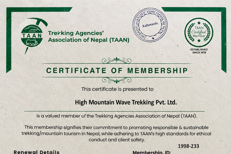 Trekking Agencies Association of Nepal (TAAN)